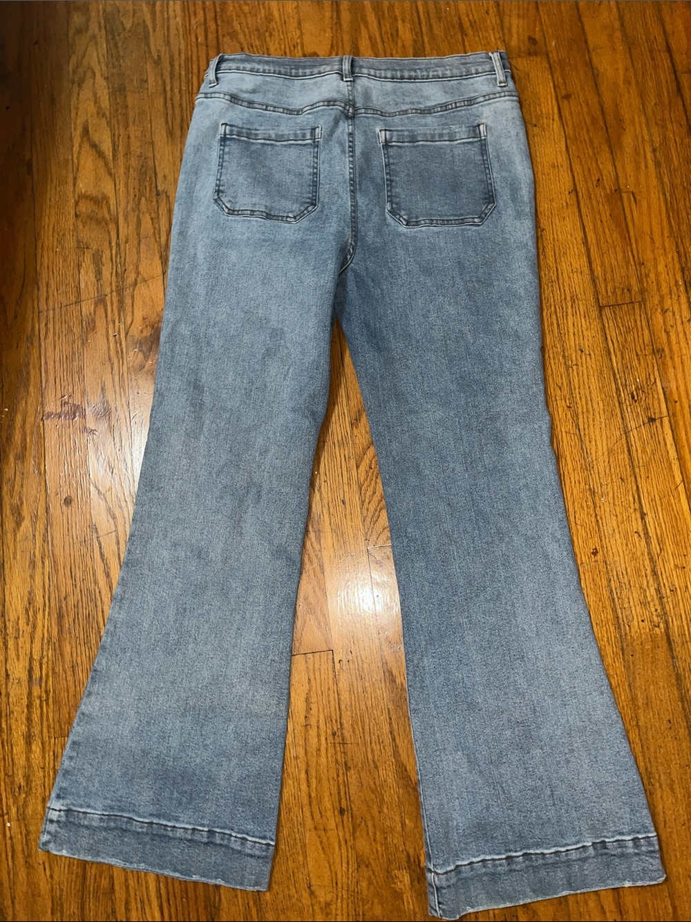 Kensie Vintage Luxe The Savannah High Rise Flare Denim Blue Jeans Size 32 - Picture 8 of 10
